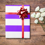 Neon Indigo and White Wide Horizontal Striped Wrapping Paper<br><div class="desc">Neon Indigo and White Wide Horizontal Striped Wrapping Paper</div>