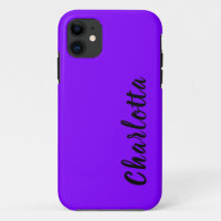 Neon Indigo Solid Colour | Custom Personalise