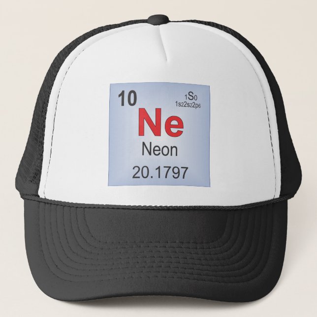 Neon Individual Element of the Periodic Table Trucker Hat (Front)