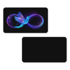 Neon Infinity Symbol with Glowing Hummingbird