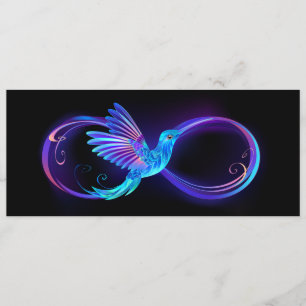 Neon Infinity Symbol with Glowing Hummingbird Programme