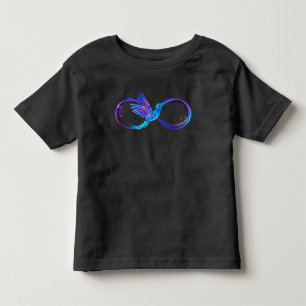 Neon Infinity Symbol with Glowing Hummingbird Toddler T-Shirt