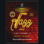 Neon Jazz Music Festival add logo and photo Flyer<br><div class="desc">Personalised Jazz Music Festival Invitations versatile for any type of club/association or organisation.</div>