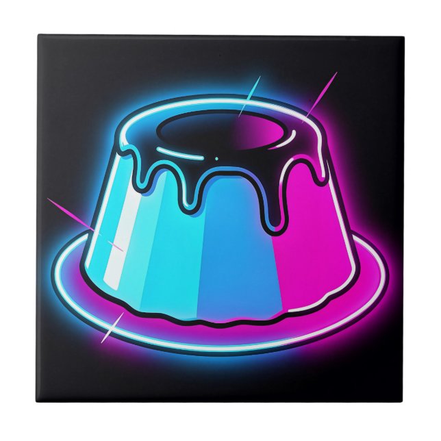 Neon Jelly Glow Dessert Art Tile (Front)