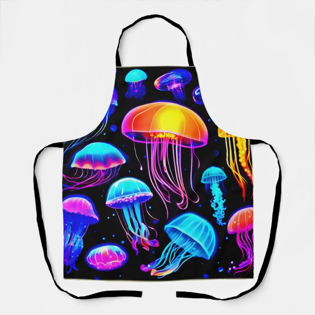 Neon Jellyfish Apron (Front)