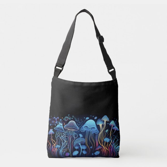 Neon Jellyfish Crossbody Bag (Front)