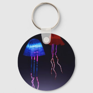 Neon Jellyfish Key Ring