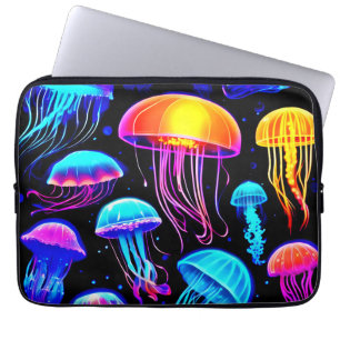 Neon Jellyfish Laptop Sleeve