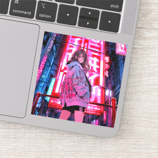 Neon JK Sticker Seal|Sushi Musume GenerativeAI