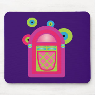 Neon Jukebox Mouse Mat
