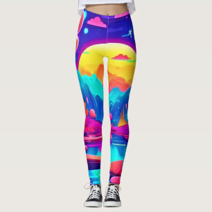 Neon Jungle Dream Art Leggings