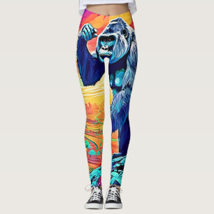 Neon Jungle Gorilla Urban Fantasy Leggings