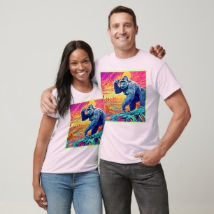 Neon Jungle Gorilla Urban Fantasy T-Shirt