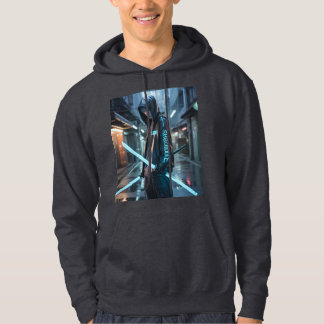Neon Katana Streetwear Art Hoodie