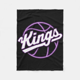 Neon Kings Basketball Fleece Blanket