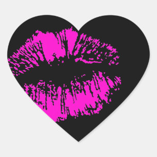 Neon Kiss Heart Sticker