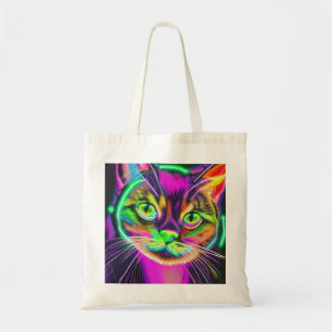 Neon Kitties Tote Bag