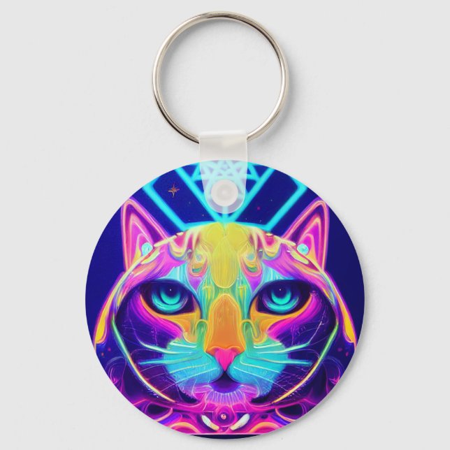 NEON KITTTYYYY! KEY RING (Front)