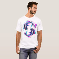 Neon Koi Fish Yin Yang Graphic Art