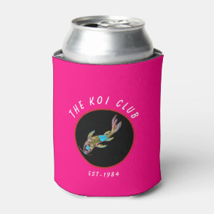 Neon Koi Pink Personalised Insulated Can Cooler