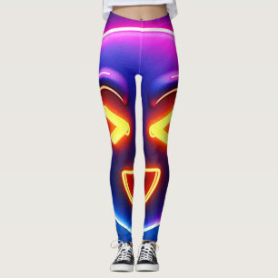 Neon Laughing Emoji Joy Leggings
