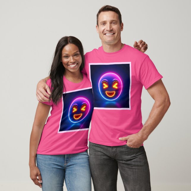 Neon Laughing Emoji Joy T-Shirt (Unisex)