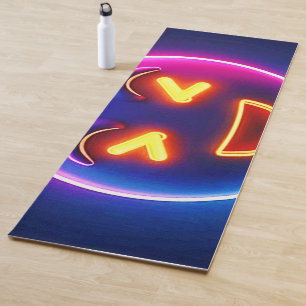 Neon Laughing Emoji Joy Yoga Mat