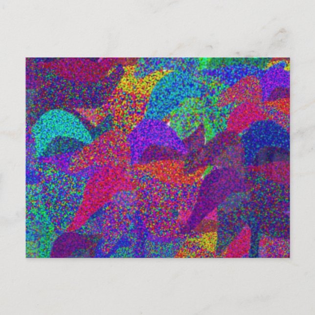 Neon Leaves Fall Postcard (Front)