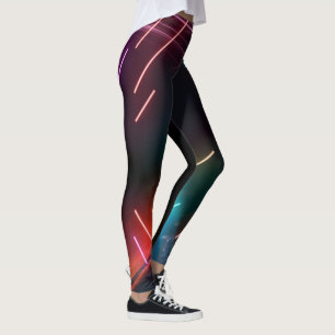 Neon Led Artistic Black Women's Leggings