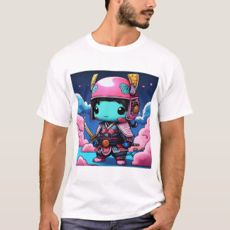 Neon Legends: Chibi Ninja Deity in Koi Armour T-Shirt