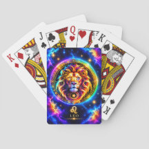 Neon Leo Playing Cards