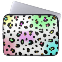 Neon Leopard Electronics Bag