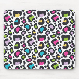 Neon Leopard Print Mouse Mat