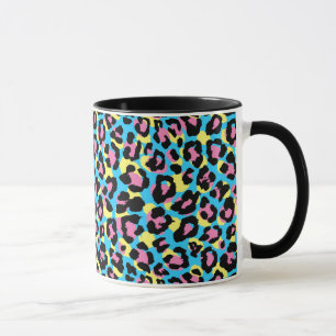 Neon Leopard Spots Pattern Mug