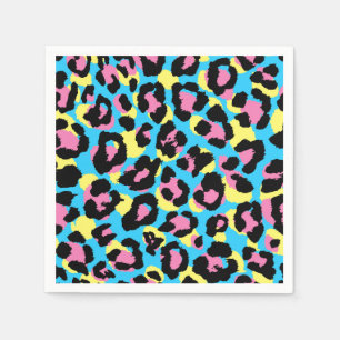 Neon Leopard Spots Pattern Napkin