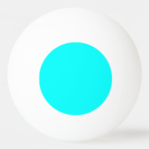 Neon light blue hex code 00ffff ping pong ball