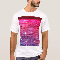 Neon light: empty brick wall.