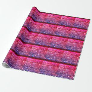 Neon light: empty brick wall. wrapping paper