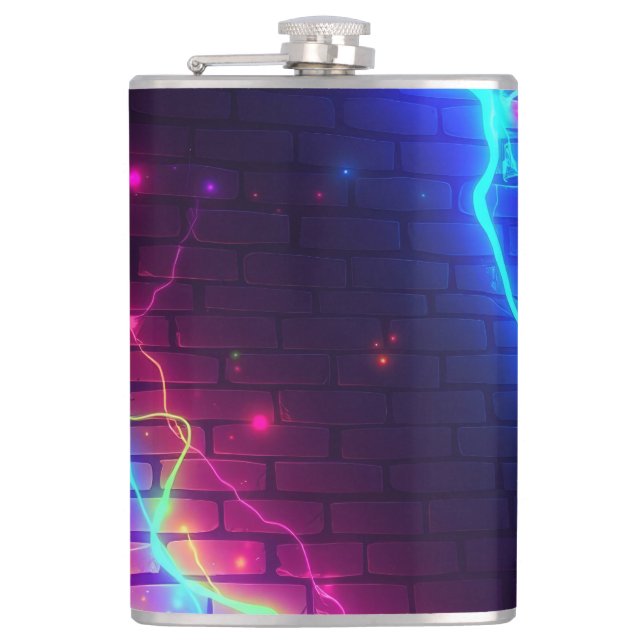 Neon light hip flask (Front)