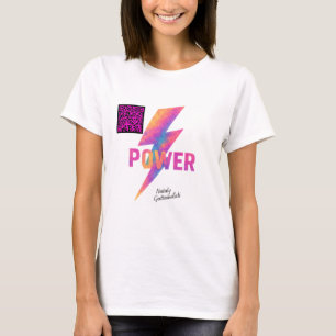 Neon Lightning Bolt Motivational Artwork T-Shirt