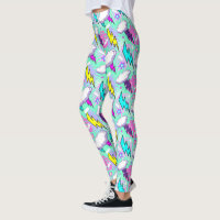 Neon Lightning Bolts & Stars Pattern