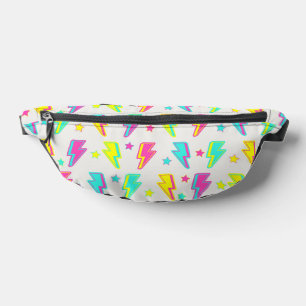 Neon Lightning Star Y2K Pattern Bum Bags