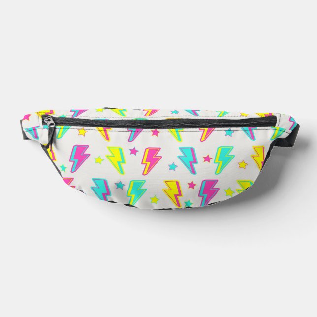 Neon Lightning Star Y2K Pattern Bum Bags (Lay Down)