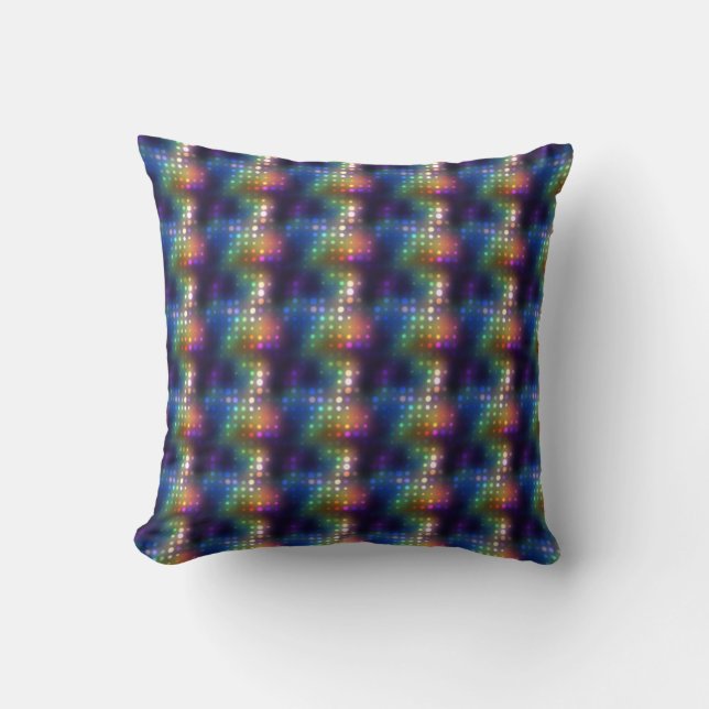 Neon Lights Abstract Cushion (Front)