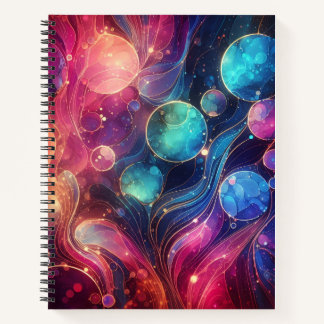 Neon Lights Alcohol Ink Deluxe Notebook