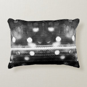 Neon lights and geometric seamless pattern decorative cushion