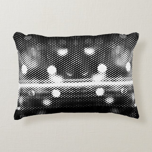 Neon lights and geometric seamless pattern decorative cushion (Front)
