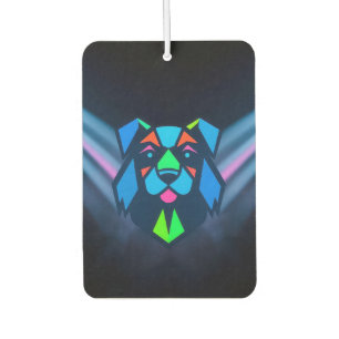 Neon lights blue dog car air freshener