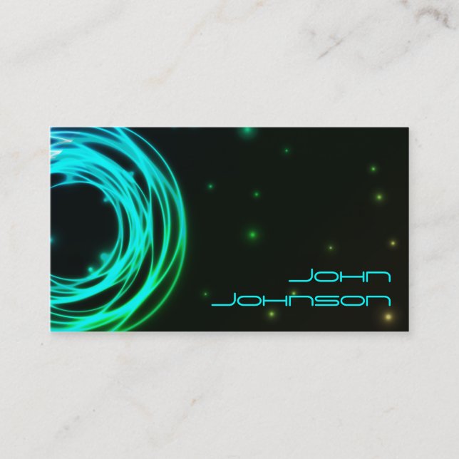 Neon Lights circles business card (Front)