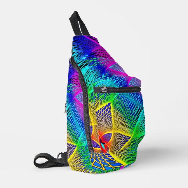 Neon Lights Colourful Sling Bag (Left Corner)